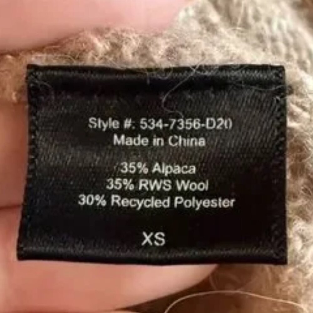 Jenny Kayne Alpaca Wool Boyfriend Sweater in Oatmeal-XS - Picture 12 of 12